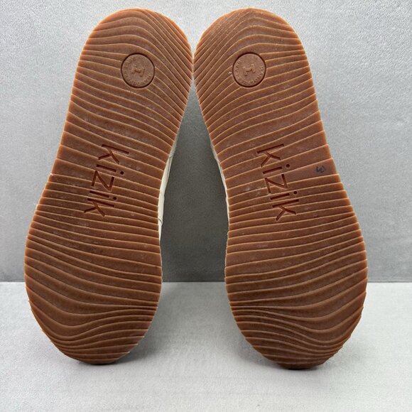 Kizik Milan Mens Size 11 (D) Shoes Bone Suede Hands Free Slip On Comfort Sneaker